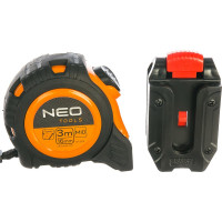 Рулетка NEO Tools стальная лента 3 м x 16 мм c автостопом 67-203