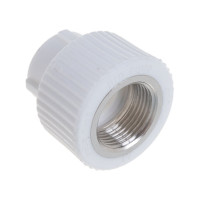 Комбинированная муфта PRO AQUA PP-R ВР белая d-20 мм 3/4" PA22010Pb
