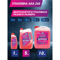 Антифриз, красный -40С AGA AGA002Z