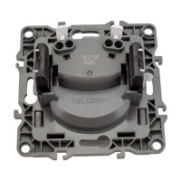 Розетка ЭРА 12-2105-05 2P, 16A-250В, IP20, антрацит Б0018258