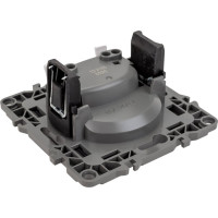 Розетка ЭРА 12-2105-05 2P, 16A-250В, IP20, антрацит Б0018258
