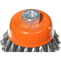 Щетка чашечная, витая стальная проволока (75 мм; М14х2 мм) Sturm 5240202