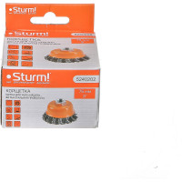 Щетка чашечная, витая стальная проволока (75 мм; М14х2 мм) Sturm 5240202