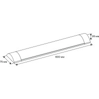 Светодиодный настенно-потолочный светильник REV SPO118 Line, 18W, 4000K, 600мм 28907 4