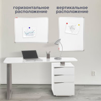 Магнитно-маркерная доска Premium, 90х120 см, улучшенная алюминиевая рамка, BRAUBERG 231715