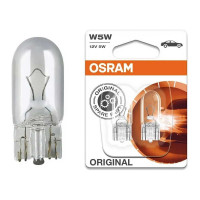 Автолампа W5W W2.1 9.5d 2 штуки 12В 1.10 2825-2BL Osram 406244