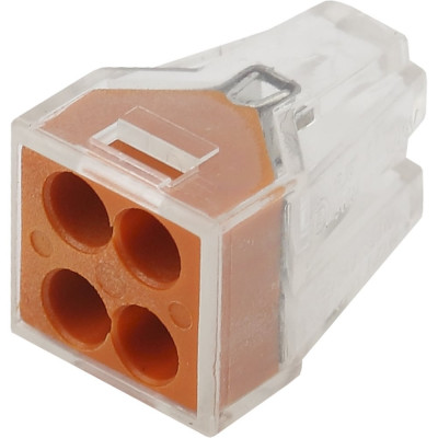 Клемма ЭРА СМКNO-222-27, серия 104, 4 отверстия, 1.0-2.5мм, 4 шт., Б0033375