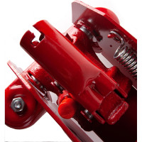 Гидравлический подкатной домкрат 3т +кейс /красный//подъем 390 мм AUTOVIRAZH AV-076013