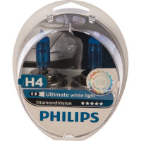 Автолампа PHILIPS H4 60,55 P43t-38 DIAMOND VISION 5000K 2шт 12V ,1,5,30 HIT 12342DVS2 147438