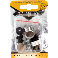 Зеркалодержатель ELEMENT D17мм металл+пластик № 1 хром 4 шт 116620