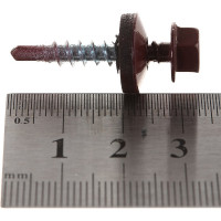 Кровельный саморез ГОСКРЕП 4.8х28 RAL 3005 винно-красный, 300 шт. 2-0016540