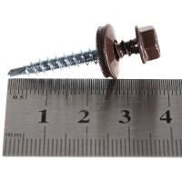 Кровельный саморез ГОСКРЕП 4.8х35 RAL 8017 шоколадно-коричневый, 250 шт. 2-0016700