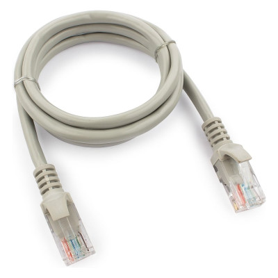 Медный патч-корд Cablexpert UTP кат.5e, 1м, литой, многожильный серый PP10-1M