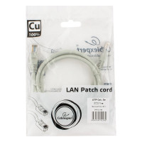 Медный патч-корд Cablexpert UTP кат.5e, 1м, литой, многожильный серый PP10-1M