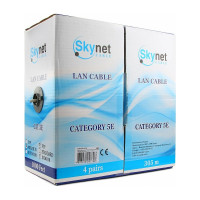Кабель SkyNet Premium FTP indoor 4x2x0,51, медный, FLUKE TEST, кат.5e, однож., 305 м, box, серый CSP-FTP-4-CU