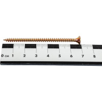 Шуруп для дерева Саморезик 4х70 универсальный потай, желтый цинк, Pz-2 250шт SYZ-4х70-250