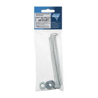 Болт с шестигранной головкой оцинкованный Zitar DIN933 М10x120 + гайка + шайба 2 шт - пакет 136918