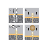 Комплект дверного ограничителя ЕВРОПАРТНЕР TSM белый 87573