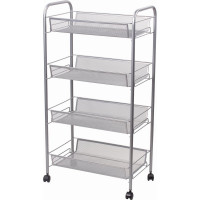 Офисно-бытовая этажерка-тележка 4 яруса BRABIX 603754