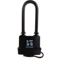 Навесной замок Аллюр ВС1Ч-374ПД черный пластик дл.дужка 3395