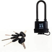 Навесной замок Аллюр ВС1Ч-374ПД черный пластик дл.дужка 3395