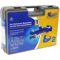 Электрический домкрат KRAFT 2 т, с гайковертом, в кейсе KT 850001