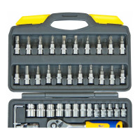 Набор инструмента 1/4 Dr 46 предметов пластиковый кейс+блистер KRAFT KT 700618