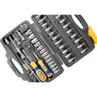 Набор инструмента 1/4 Dr 46 предметов пластиковый кейс+блистер KRAFT KT 700618
