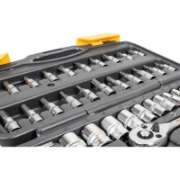 Набор инструмента 1/4 Dr 46 предметов пластиковый кейс+блистер KRAFT KT 700618