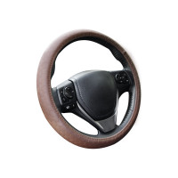 Оплетка KRAFT иск кожа с тиснением, коричневая, 38 см / M KT 800309