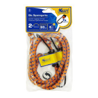 Набор резинок KRAFT 2 шт, 60 см, D=8 мм, мет крючки KT 860000