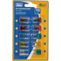 Набор предохранителей KRAFT МИНИ, 10 шт, Без пинцета KT 870022