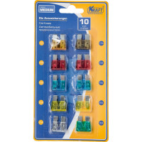 Набор предохранителей KRAFT СТАНДАРТ, 10 шт, Без пинцета KT 870021