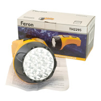 Аккумуляторный фонарь FERON 15 LED DC свинцово-кислотная батарея, желтый, TH2295 TH93C 12653