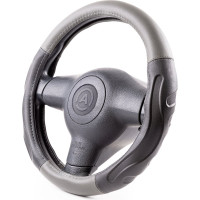 Оплетка руля AUTOPROFI композитная экокожа AP-1946 BK D GY M