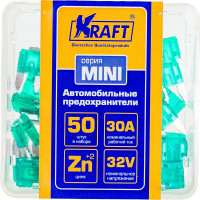 Набор предохранителей KRAFT 30 А, MINI, 50 шт, пласт кор KT 870015