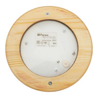 Накладной светильник FERON IP54, 220V 60Вт Е27,дерево, орех, круг НБО 03-60-021, 11573