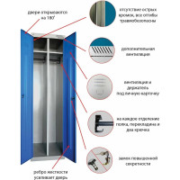 Одежный шкаф Металл-Завод ШРЭК 22-530