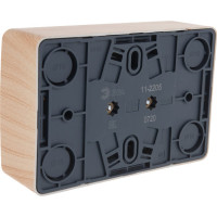 Розетка ЭРА 11-2205-11 2х2P E Schuko, 16A-250В, IP20, ОУ, Эксперт, сосна Б0020693