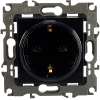 Розетка ЭРА 12-2101-06 2P E Schuko, 16A-250В, IP20, 12, чёрный Б0014680