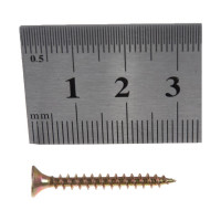 Потайной универсальный шуруп Метизный двор 3,5x30, желтый, 1000 шт. 4607159063175