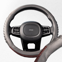 Оплетка SKYWAY Wood-5 M Серая экокожа S01102152