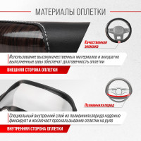 Оплетка SKYWAY Wood-10 M Черная экокожа S01102439