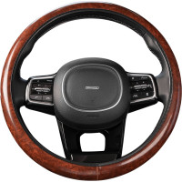 Оплетка SKYWAY Wood-4 M Коричневая экокожа S01102038