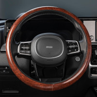 Оплетка SKYWAY Wood-4 M Коричневая экокожа S01102038
