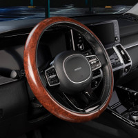 Оплетка SKYWAY Wood-4 M Коричневая экокожа S01102038