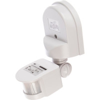 Детектор движения IEK ДД 008 1100Вт, угол обз., 180град., дальн. 12м, IP44, бел. LDD10-008-1100-001