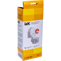 Детектор движения IEK ДД 008 1100Вт, угол обз., 180град., дальн. 12м, IP44, бел. LDD10-008-1100-001