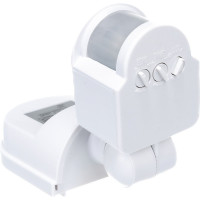 Детектор движения IEK ДД 008 1100Вт, угол обз., 180град., дальн. 12м, IP44, бел. LDD10-008-1100-001