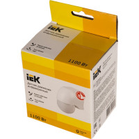 Детектор движения IEK ДД 010 1100Вт, угол. обз. 180град., IP44, бел. LDD10-010-1100-001